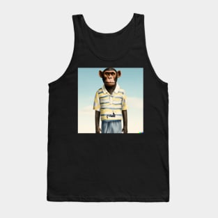 Monkey with Human Clothing Design Funky and colorful Tank Top